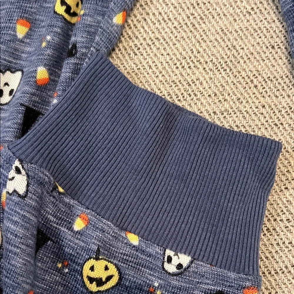 Bloomingdale's Halloween Emoji Print Blue Pajama Pants‎